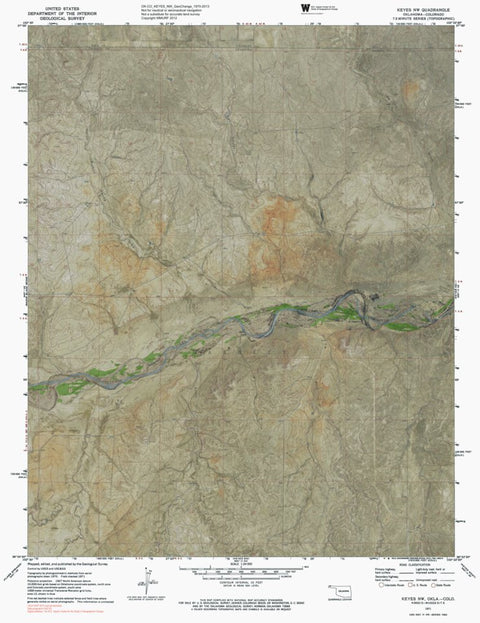 OK-CO-KEYES NW: GeoChange 1970-2013 Preview 1