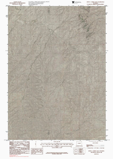 WY-SEVEN L CREEK EAST: GeoChange 1976-2012 Preview 1