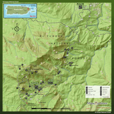 EL Yunque National Forest - NPS Map - Hike Puerto Rico - Bike Puerto Rico Preview 1