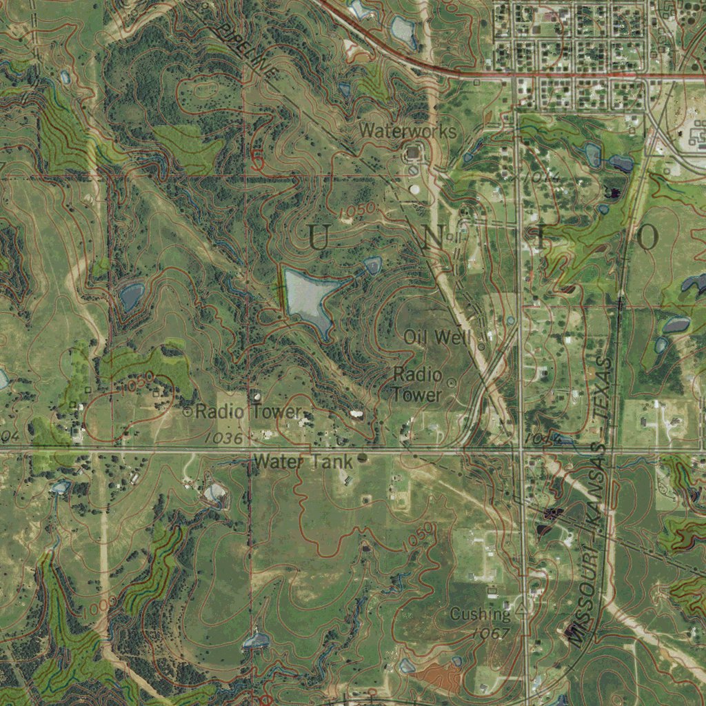 OK-CUSHING: GeoChange 1974-2013 Map by Western Michigan University ...