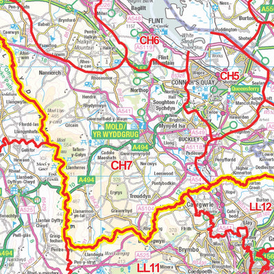 XYZ Postcode District Map - (D3) - Wales & NW England Preview 3