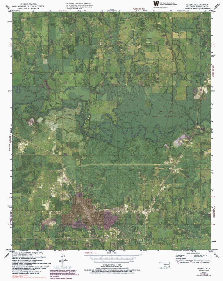 OK IDABEL: GeoChange 1949-2013 Map by Western Michigan University ...