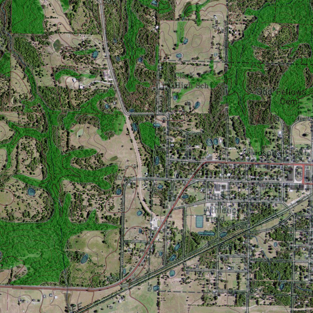 TX-LADONIA: GeoChange 1964-2012 Map by Western Michigan University