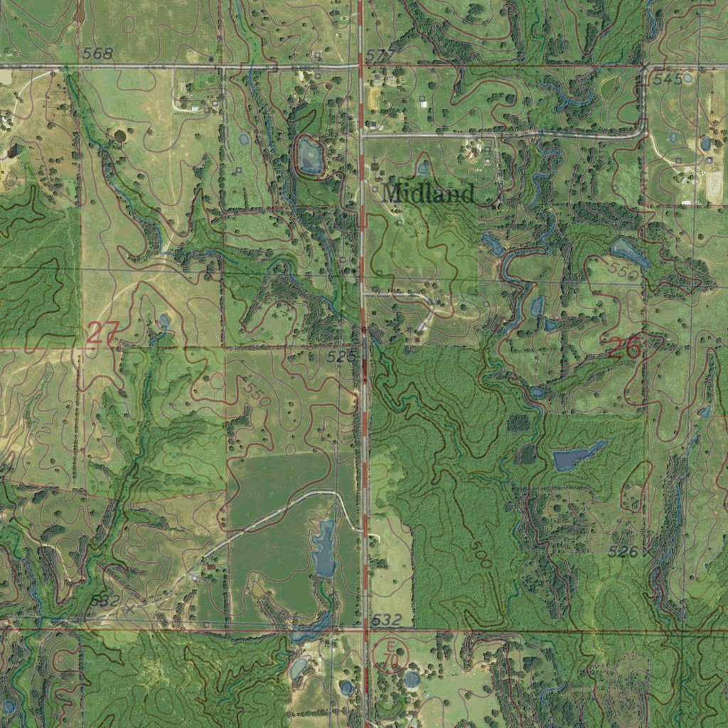 OKBENNINGTON SOUTH GeoChange 19742013 Map by Western Michigan