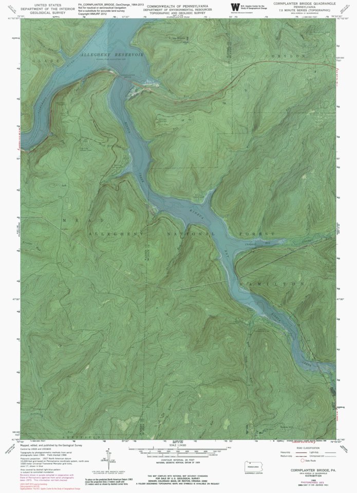 PA-CORNPLANTER BRIDGE: GeoChange 1964-2013 Map by Western Michigan ...