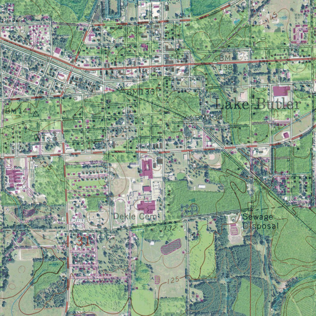 FL-LAKE BUTLER: GeoChange 1964-2013 Map by Western Michigan University ...