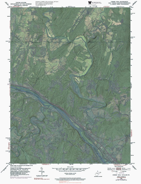 WV-MD-PA-CHERRY RUN: GeoChange 1947-2013 Preview 1
