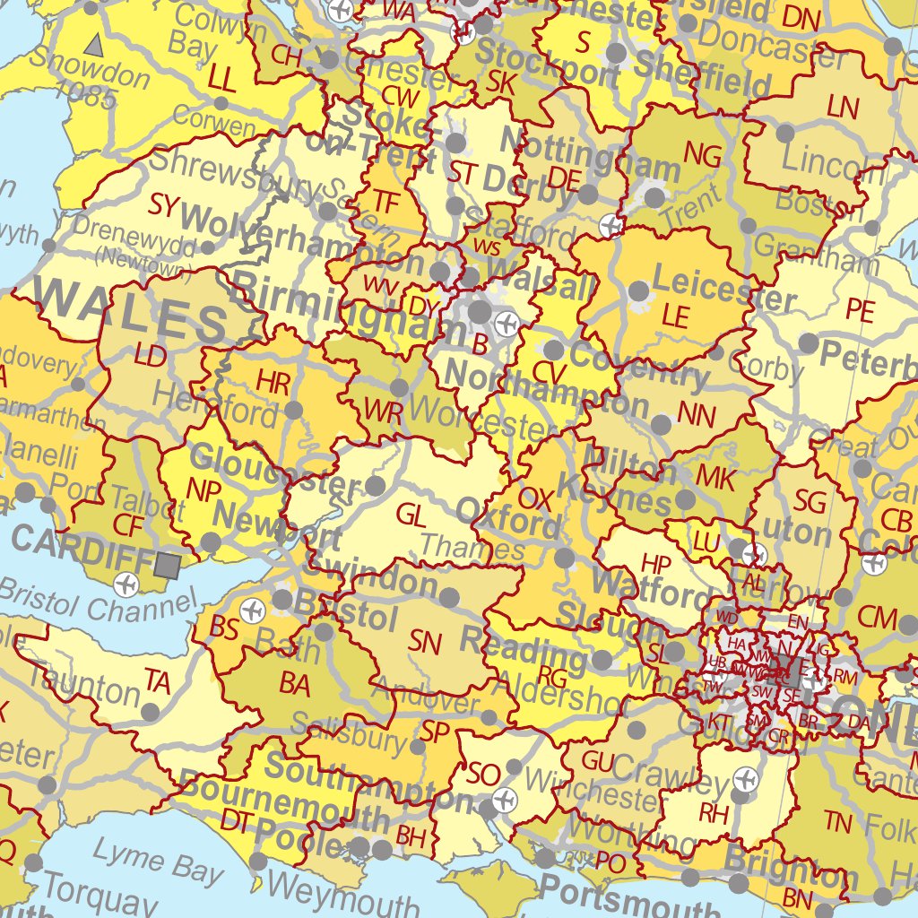 Europe Postcode iMap Map by XYZ Maps | Avenza Maps