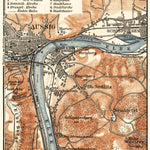 Aussig (Ústí nad Labem) and environs map, 1913 Preview 1