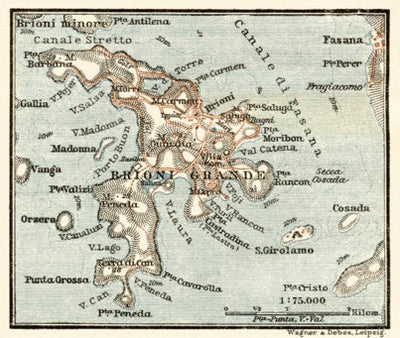 Brioni Grande map, 1929 Preview 1