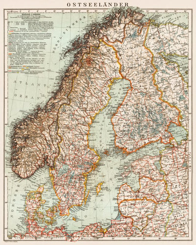 Baltic Lands (Ostseeländer) General Map, 1931 (Maps of Finland) Preview 1
