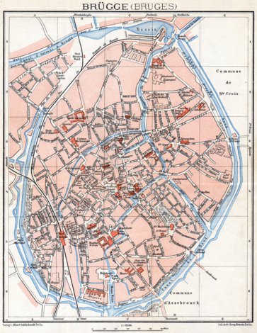 Brügge (Bruges) town plan, 1908 Preview 1