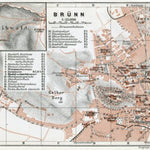 Brünn (Brno), town plan with environs map (Schreibwald - Blansko), 1910 Preview 1