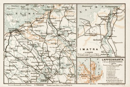 Imatra region Map, 1929 (second version) by Waldin | Avenza Maps