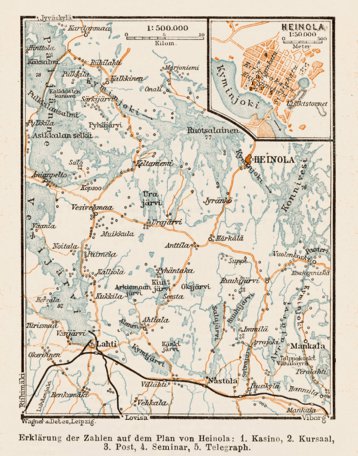 Heinola town plan with Mankala rapids area (to Lahti), 1929 Preview 1