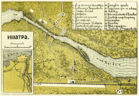 Imatra and its farther environs Map, 1889 by Waldin | Avenza Maps