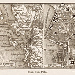 Pola (Pula) environs map, 1903 Preview 1