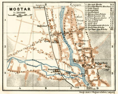 Mostar town plan, 1929 Preview 1