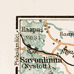 Punkaharju Ridge Map. Kuopio town plan, with map of environs of Kuopio, 1929 (Savonlinna environs) Preview 3