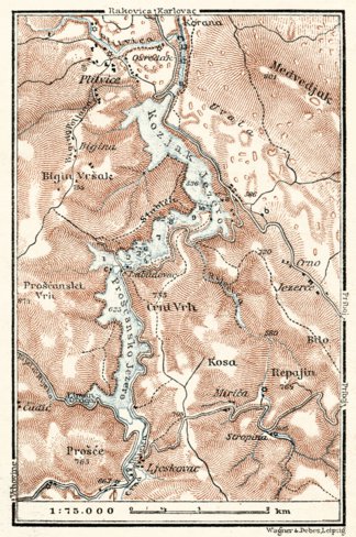Plitvice Lakes map, 1929 Preview 1
