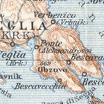 Istria and Dalmatian coast at Bossoglina (Marina) map, southern part, 1929 Preview 2