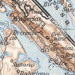 Istria and Dalmatian coast at Bossoglina (Marina) map, southern part, 1929 Preview 3