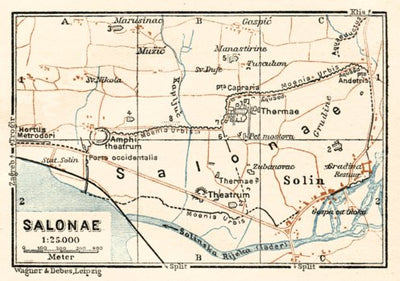 Salonae (Solin, Salona) town plan, 1929 Preview 1