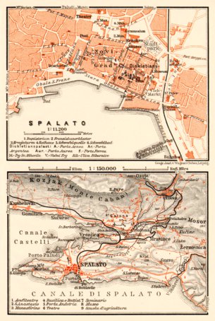 Spalato (Split) town plan, 1913 Preview 1