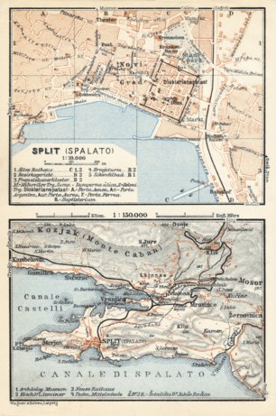 Split (Spalato) town plan, 1929 Preview 1