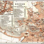 Brünn (Brno), town plan with environs map (Blansko), 1911 Preview 1