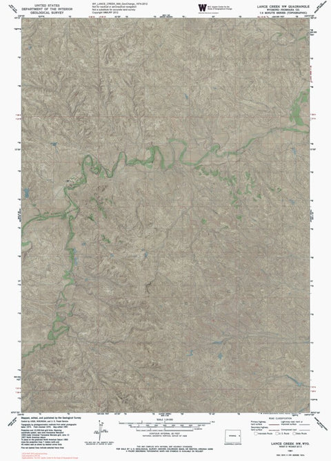 WY-LANCE CREEK NW: GeoChange 1974-2012 Preview 1