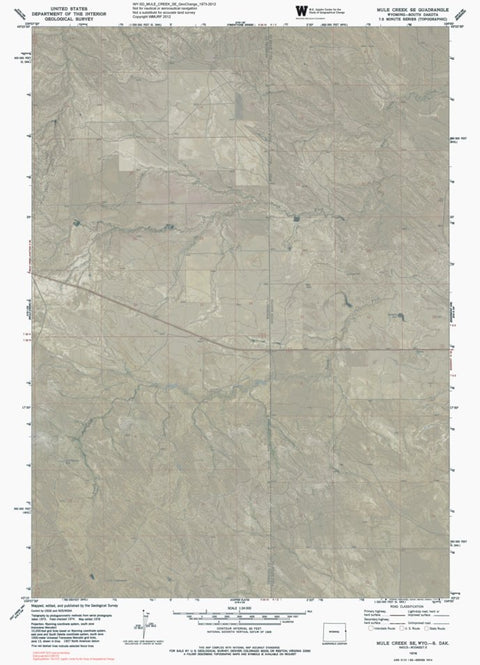WY-SD-MULE CREEK SE: GeoChange 1973-2012 Preview 1