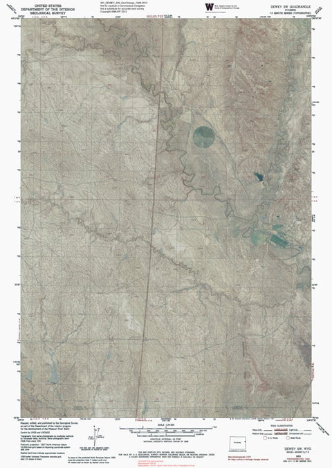 WY-DEWEY SW: GeoChange 1948-2012 Preview 1