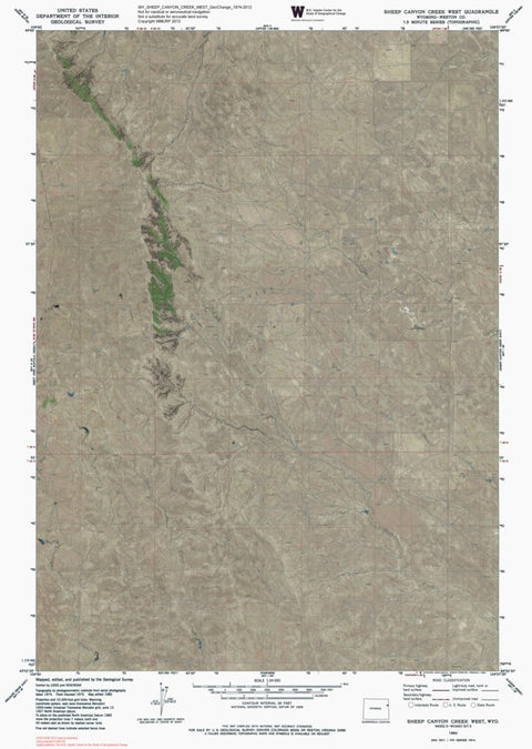 WY-SHEEP CANYON CREEK WEST: GeoChange 1974-2012 Preview 1