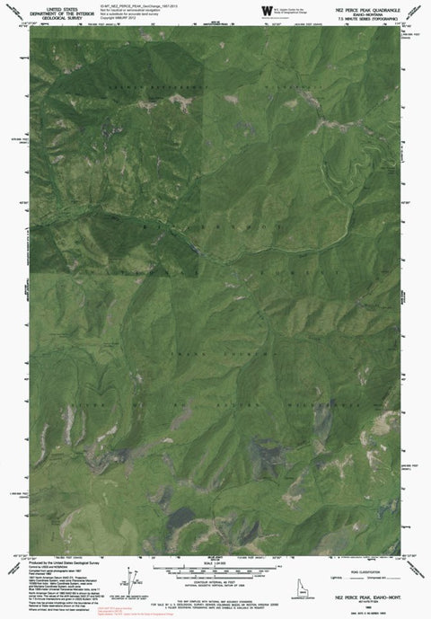 ID-MT-NEZ PERCE PEAK: GeoChange 1957-2013 Preview 1