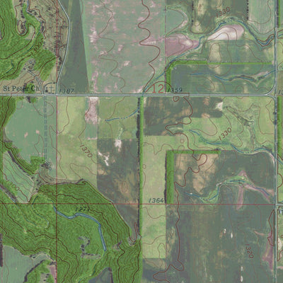 ND-EDINBURG NW: GeoChange 1970-2012 Preview 2
