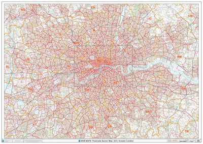 XYZ Postcode Sector Map - (C7) - Greater London Preview 1