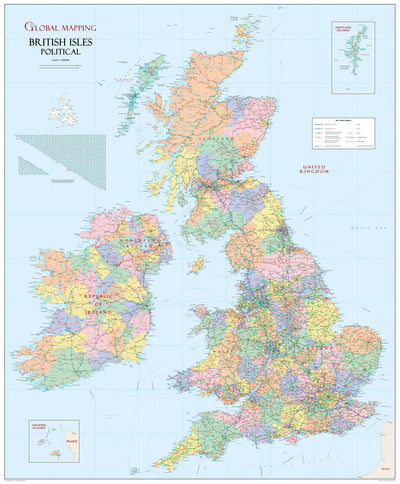 XYZ British Isles Political Road iMap Preview 1