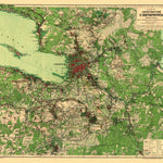 Карта окрестностей Санкт-Петербурга, 1912. Map of the environs of Saint Petersburg, 1912. Preview 1