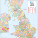 XYZ UK Postcode Area Political Map - (AR2) Preview 1