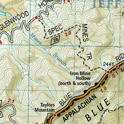 1504 AT Bailey Gap to Calf Mtn (map 08) Preview 3
