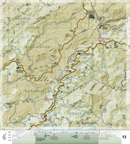 1504 AT Bailey Gap to Calf Mtn (map 13) Preview 1