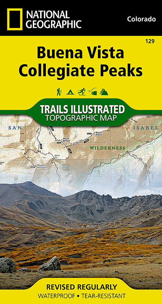 Collegiate Rva Map 129 :: Buena Vista, Collegiate Peaks Map by National Geographic ...