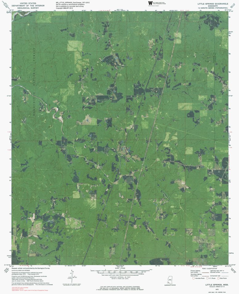 MS-LITTLE SPRINGS: GeoChange 1971-2012 Map by Western Michigan ...