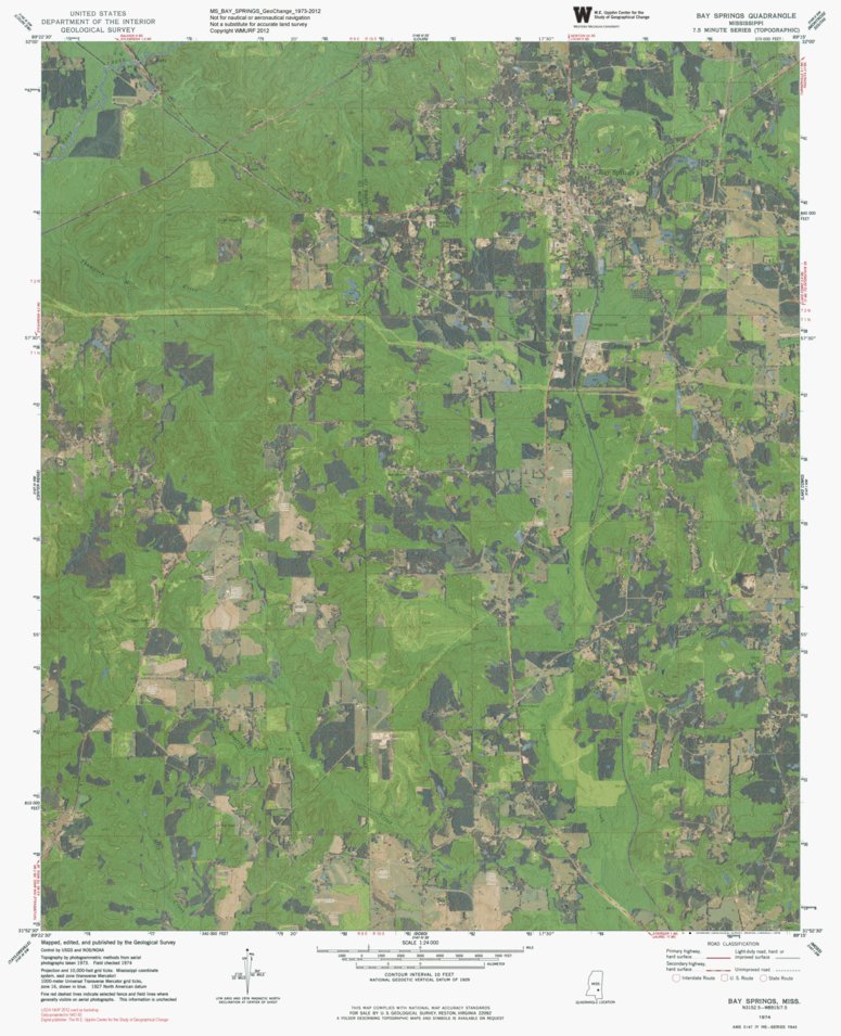 MS-BAY SPRINGS: GeoChange 1973-2012 Map by Western Michigan University ...