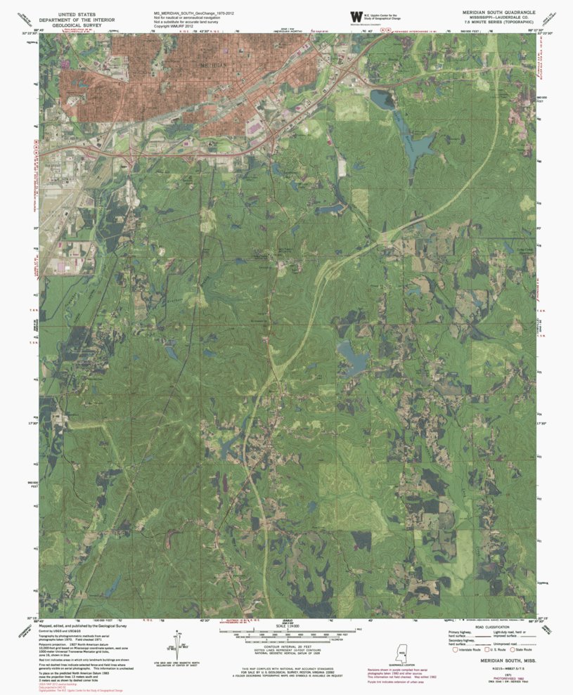 MS-MERIDIAN SOUTH: GeoChange 1970-2012 Map by Western Michigan ...