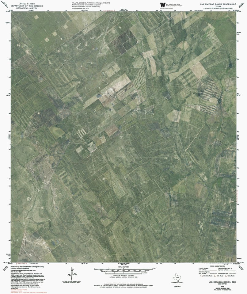 TX-LAS ESCOBAS RANCH: GeoChange 1970-2012 Map by Western Michigan ...