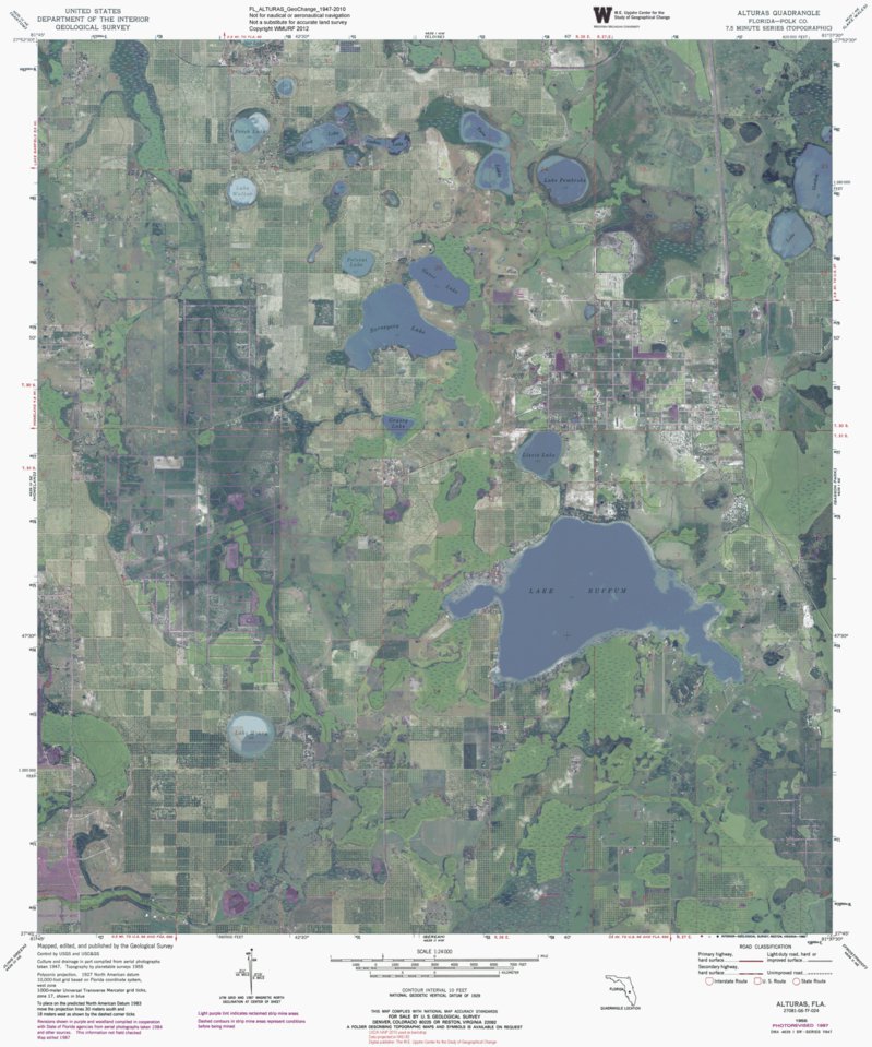 Hunting Alturas Map FL-ALTURAS: GeoChange 1947-2010 Map by Western Michigan University ...