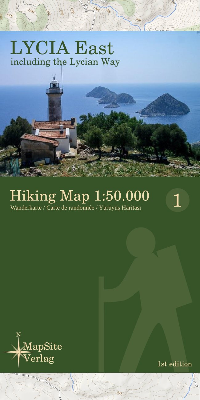 Lycia East Hiking Map 1:50.000 by MapSite Verlag | Avenza Maps