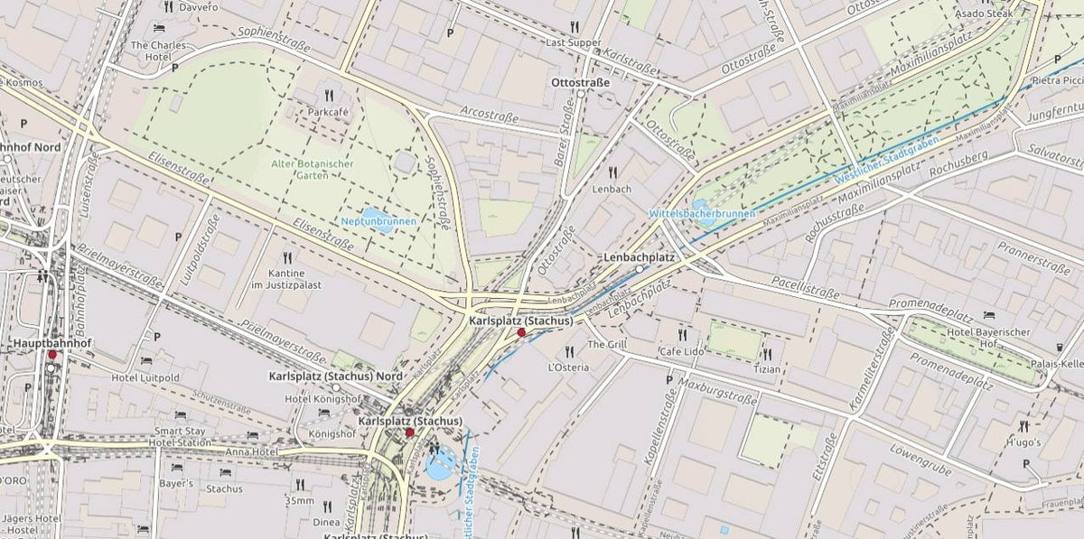 Munich To Rome Map Munich Tourist Street Map by Paul Johnson - Offline Maps | Avenza Maps